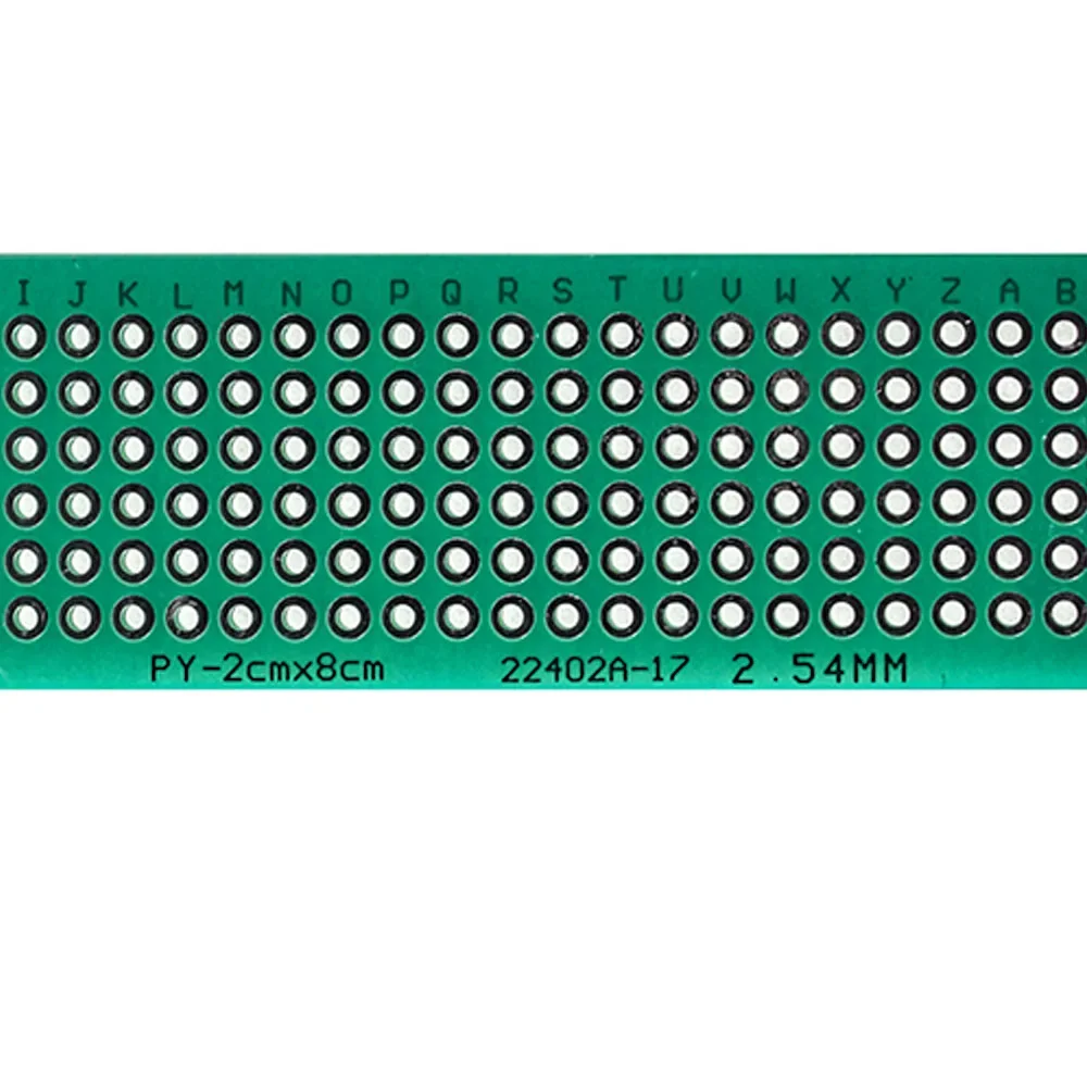 5PCS 2*8CM d Single Side PCB Board Prototype Board Green DIY Universal Circuit Boards Electronic Kit