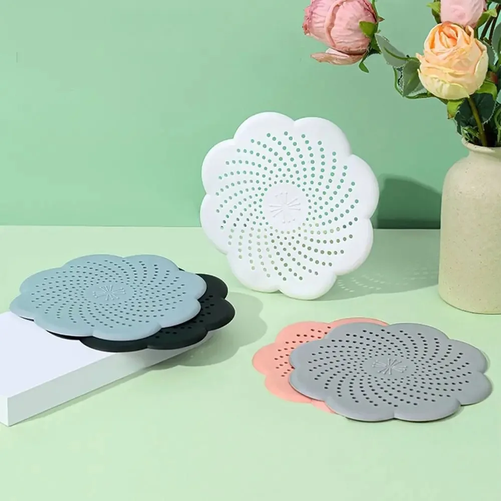 Flower shaped Silicone floor drain cover kitchen anti clogging sink filter anti hair and sewage filter screen Bathroom Accessory