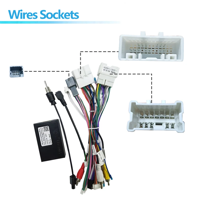 Car Radio Wire Harness Power Canbus For Renault Captur Dacia Sandero Duster Logan Clio 16pin Android Stereo ISO Cable Connector