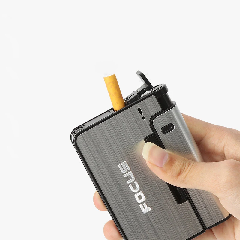 

Портативный автоматический портсигар Futeng, металлические коробки для сигарет, креативный ветрозащитный ультратонкий 8 шт., портсигар