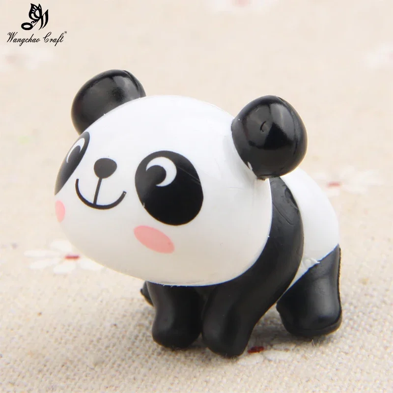 8pcs/lot Resin Panda Cake Topper Happy Birthday Party Supplies Home DIY Decoration Room Table Garden Decora Photo Props