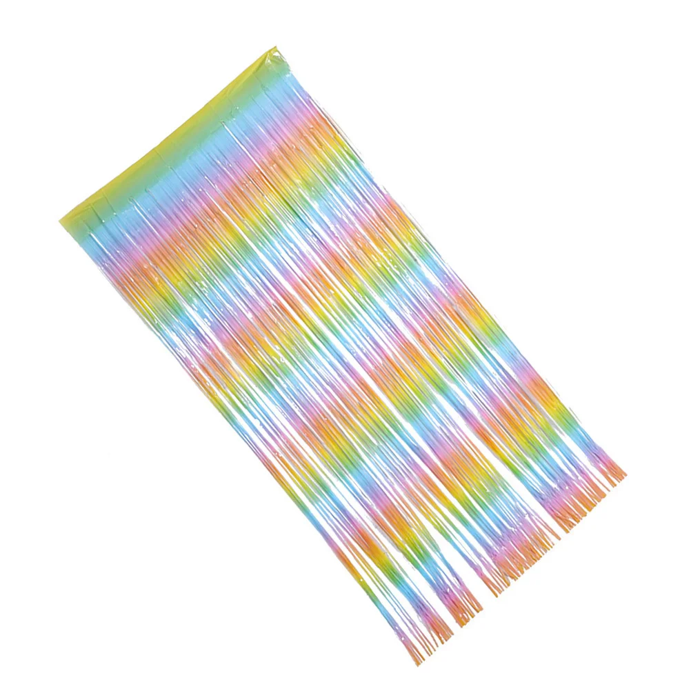 

1Pcs 2M Macaron Raindrop Curtain Shiny Foil Tassel Backdrop for Birthday Party Photo Prop Creative Door Window Wall Decoration