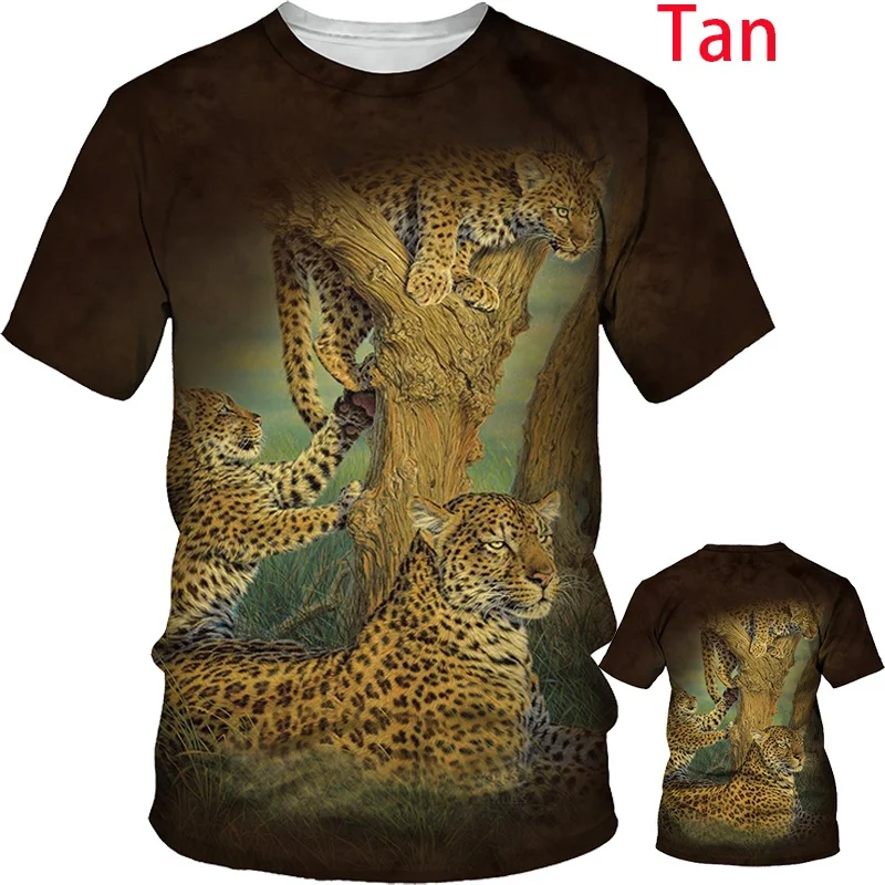 Cool Lion Tiger 3D Printed Couple T-shirt Unisex Summer Fashion Animal Short Tops