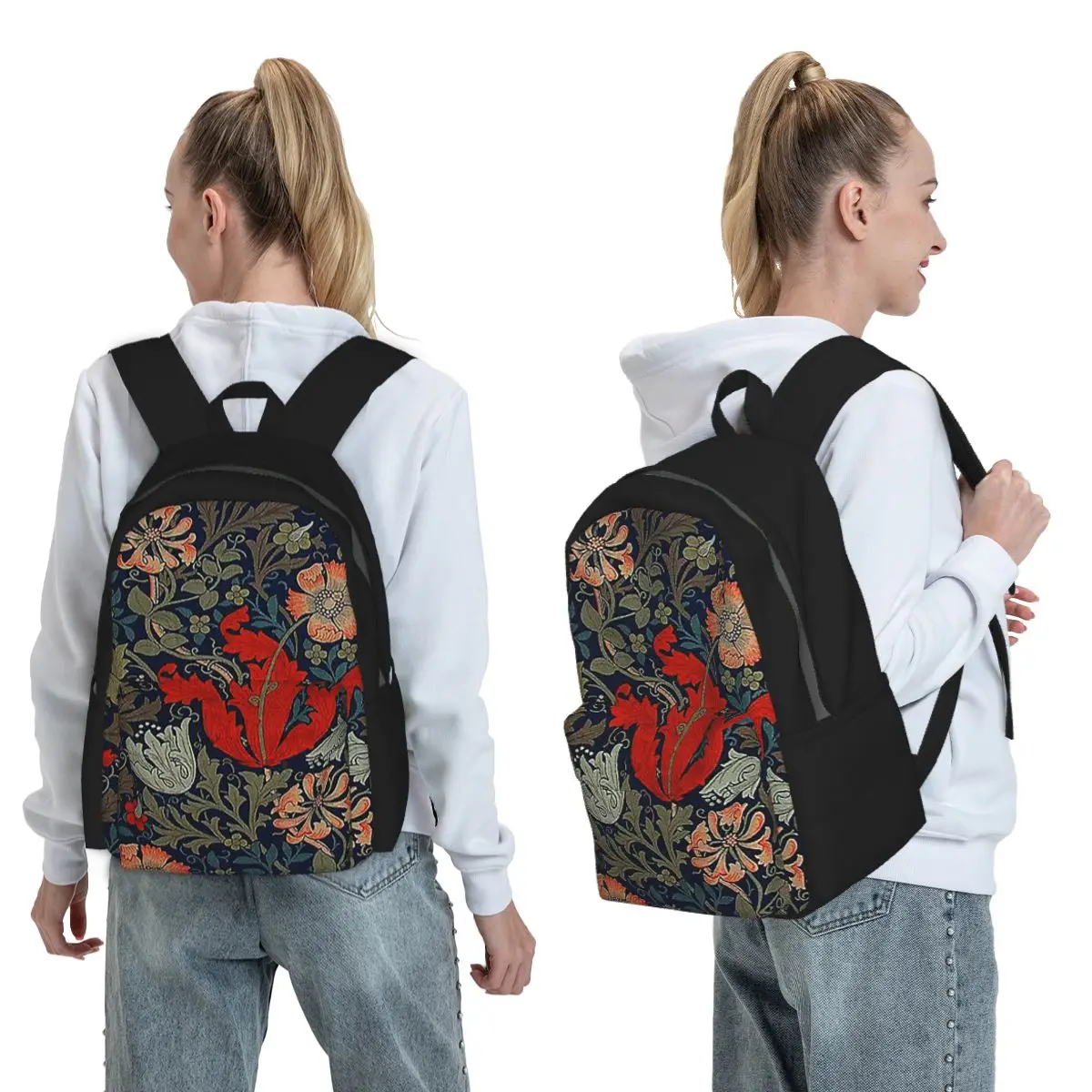 

William Morris Compton Backpack Student BookBag Children School Bag Computer Shoulder Bags for Men Women