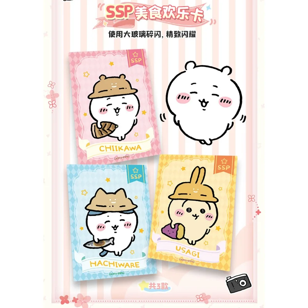 Original Card.fun Chiikawa Collection Cards Usagi Hachiware Cute and Warm Daily Life Cartoon Anime Character Cards Children Gift