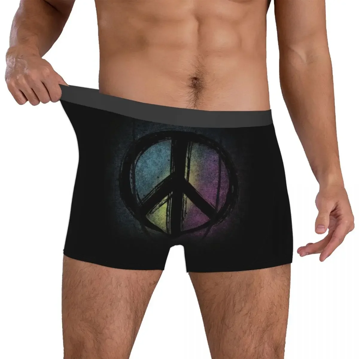 Pantaloncini Boxer da uomo stile Hippie pantaloncini da uomo mutande Cartoon Anime mutandine da uomo divertenti biancheria intima morbida per uomo