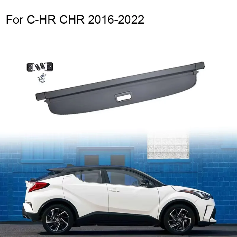 

Trunk Curtain Cover Organizer For Toyota C-HR CHR 2016-2022 SUV Rear Rack Partition Shelter Shield Shade Luggage Cargo Storage