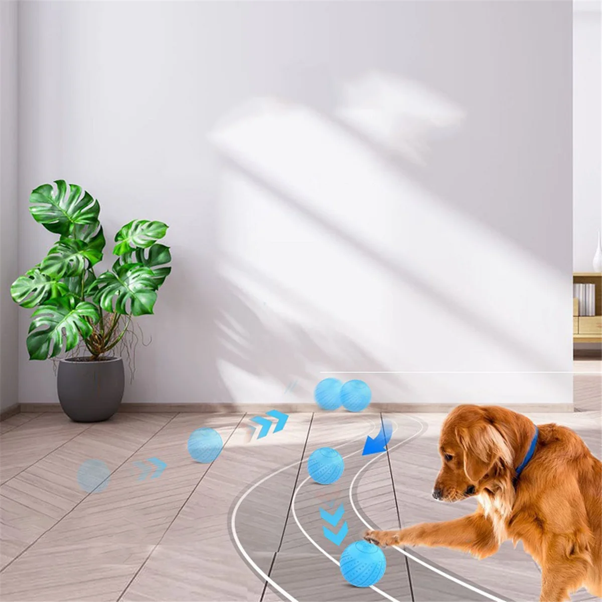 AT13 Intelligent Interactive Dog Toy Ball Active Rolling Ball for Puppy/Small Dog with LED Lights with Remote Control-Green