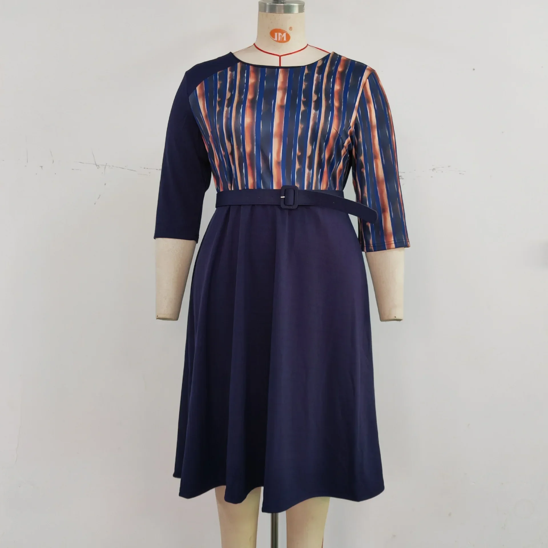 Элегантные вечерние платья в африканском стиле для женщин, весна 2024, рукав 3/4, круглый вырез, большие размеры, миди-платье, наряды, платья Анкары