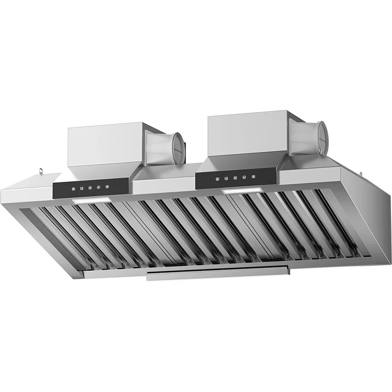 Stainless steel range hood Hotel canteen Restaurant Gas stove Smoke hood Oil suction machine Large suction