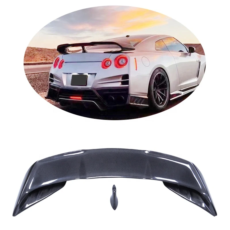 

For GTR R35 Sports Car VRS Style Carbon Fiber Rear Spoiler Tail Wing Lage Compartment Tail Wing