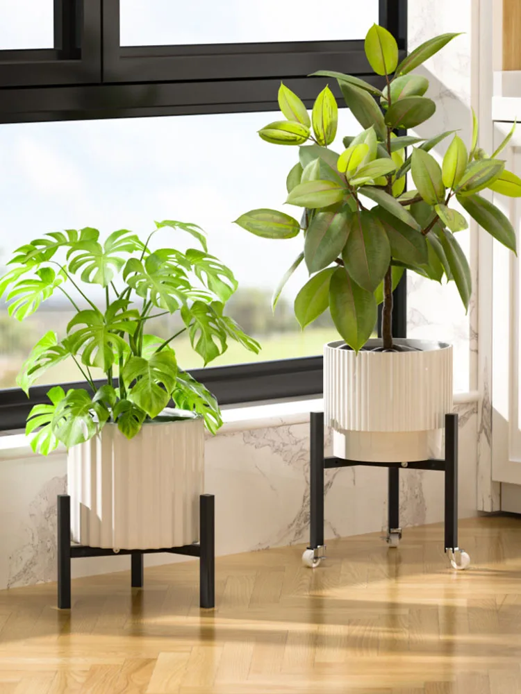 Adjustable Plant Stand Fits Plant Pot Metal Planter Stand Easy Assembly Expandable Plant Shelves Furniture