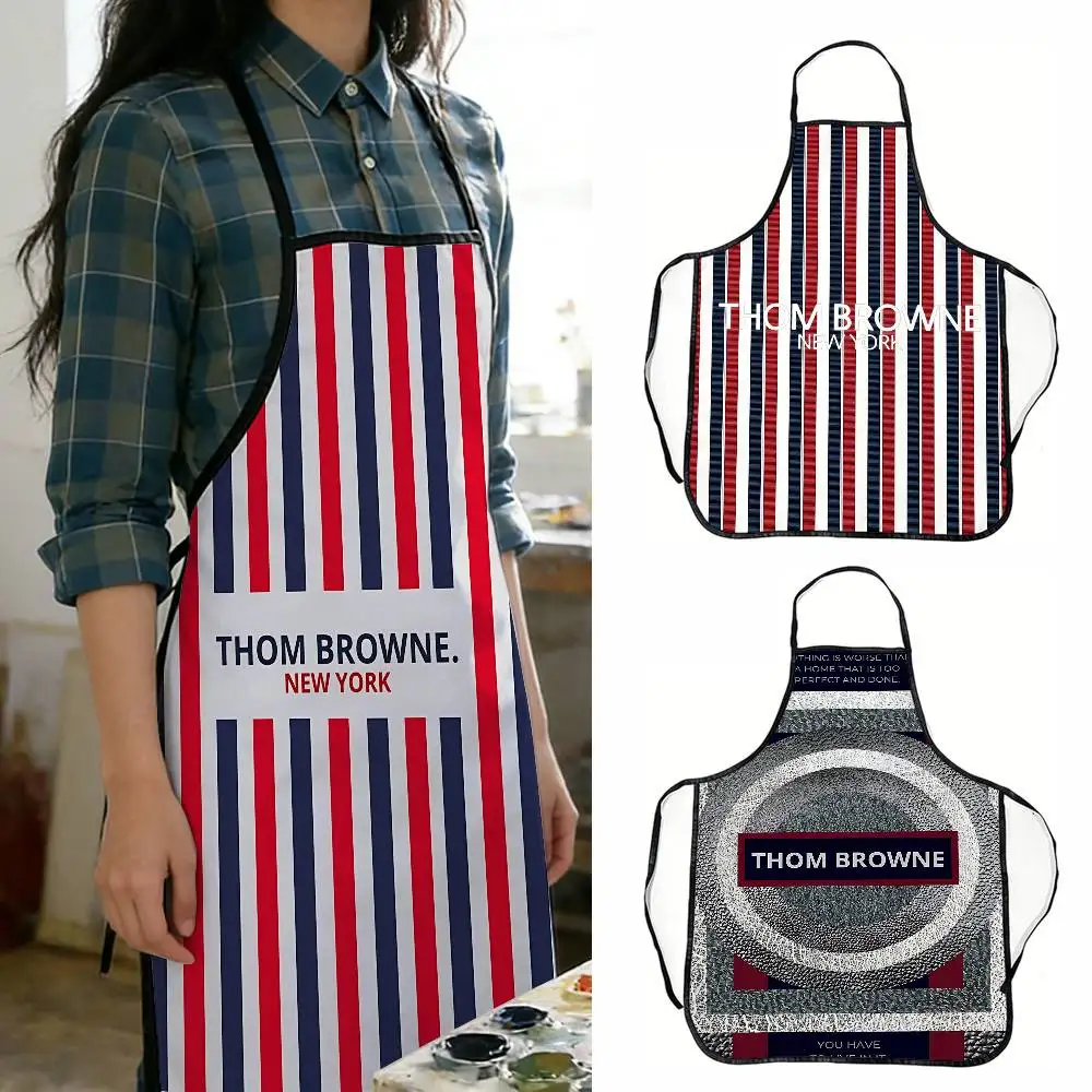 

Fashion Brand T-Thom B-Brown Design Apron Polyester Durable Aprons For Use By Both Men And Women In The Home Kitchen Apron