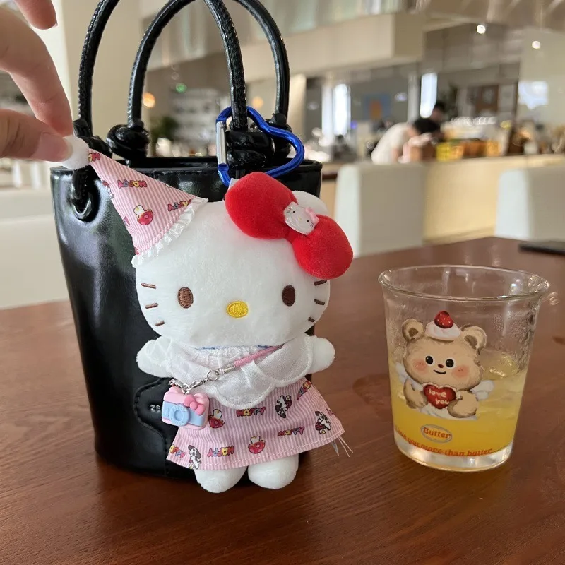Sanrio Cartoon HelloKitty Plush Keychain Pendant Kawaii Daily Backpack Personalized Fashion Accessories Friends Holiday Gifts