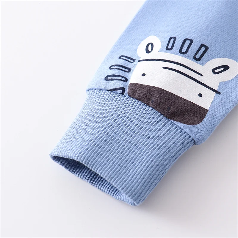 Jumping Meters 2-7T New Arrival Animals Print Boys Girls Sweatshirts Autumn Spring Kids Clothes Hot Selling Shirts Tops Baby