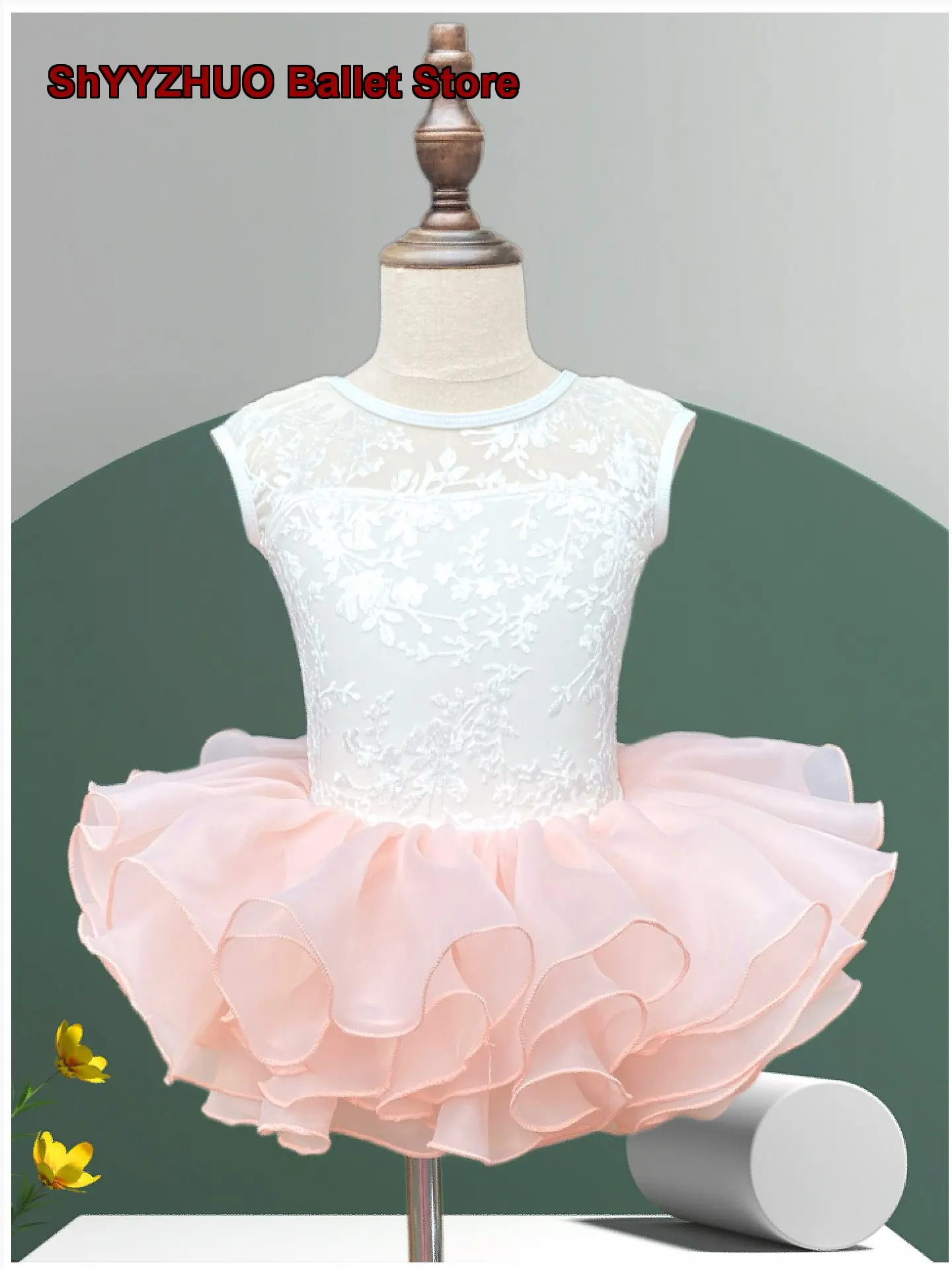 Maillot de Danza para Niñas con Diseño sin Espalda para Gimnasia Rítmica China