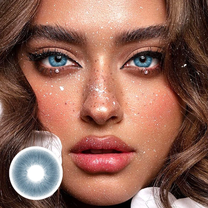 Bio-essense 2 Stück blaue Kontaktlinsen für Augen, natürliche farbige Kontaktlinsen mit blauen Augen, koreanische Kontaktlinsen, jährliche grüne Pupille – Detail 14