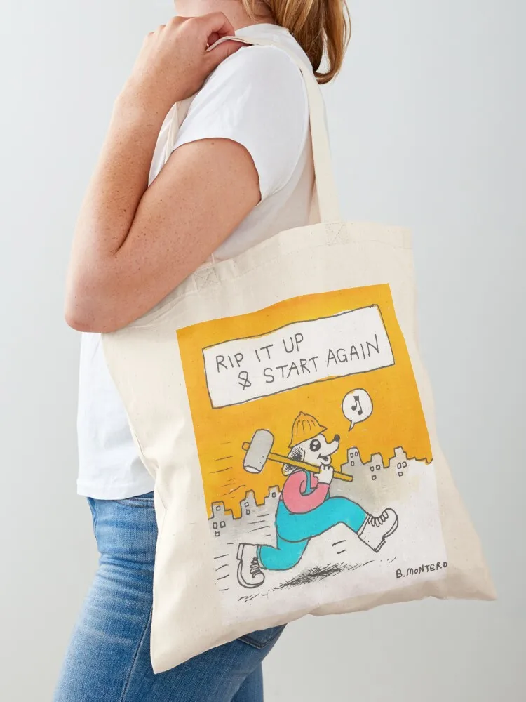 

Rip It Up And Start Again Tote Bag canvas bags Fabric bag Canvas stote bag Lady bags