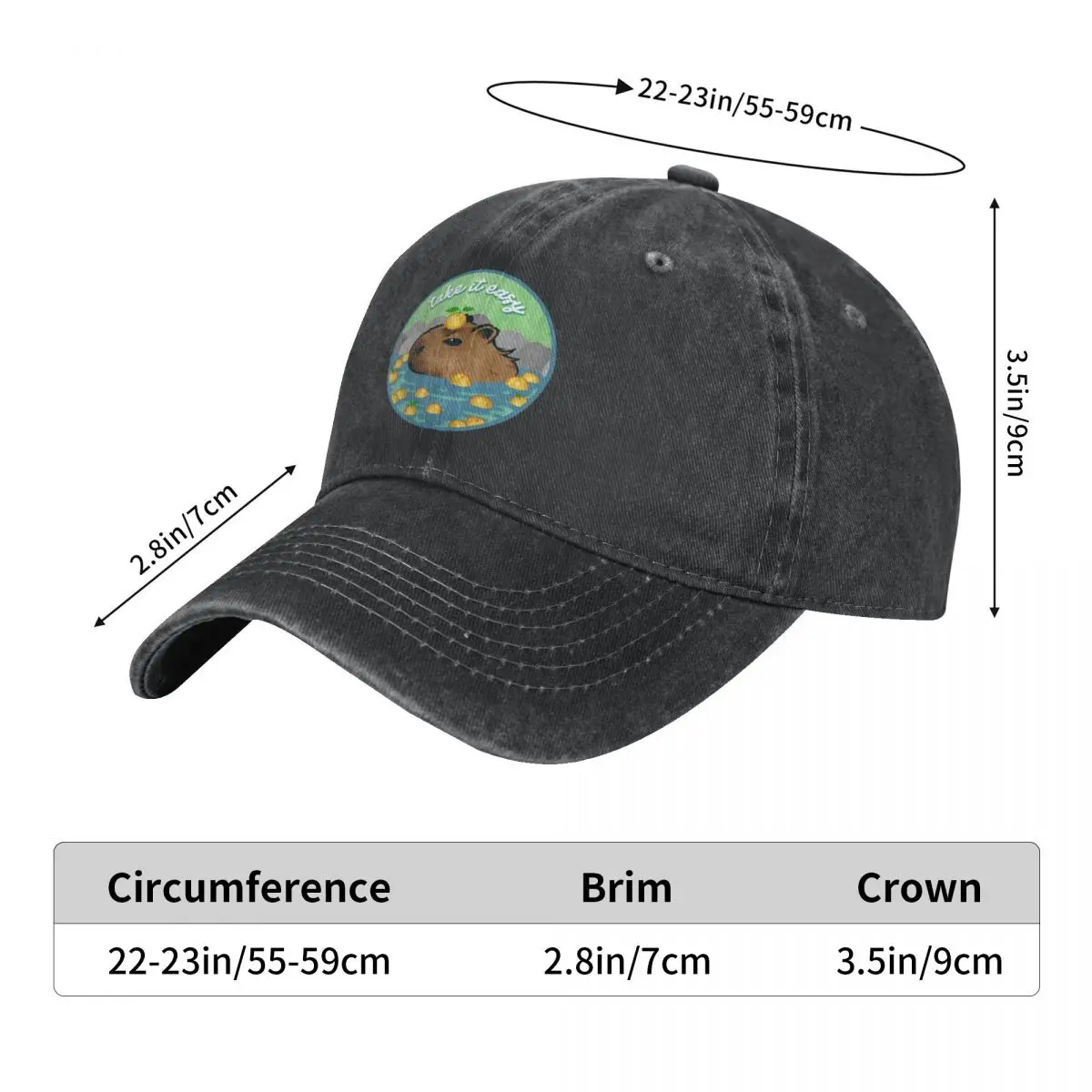 Chill Baseball Cap Men Hats Women Visor Protection Snapback Capybara Animal Caps
