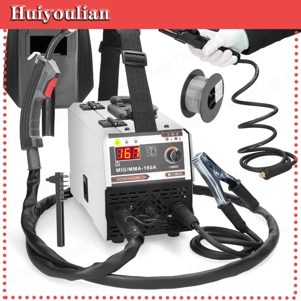2026 120A European 220v with accessories 1kg airless two-guarantee welding machine MIG/MMA-160A electric welding machine