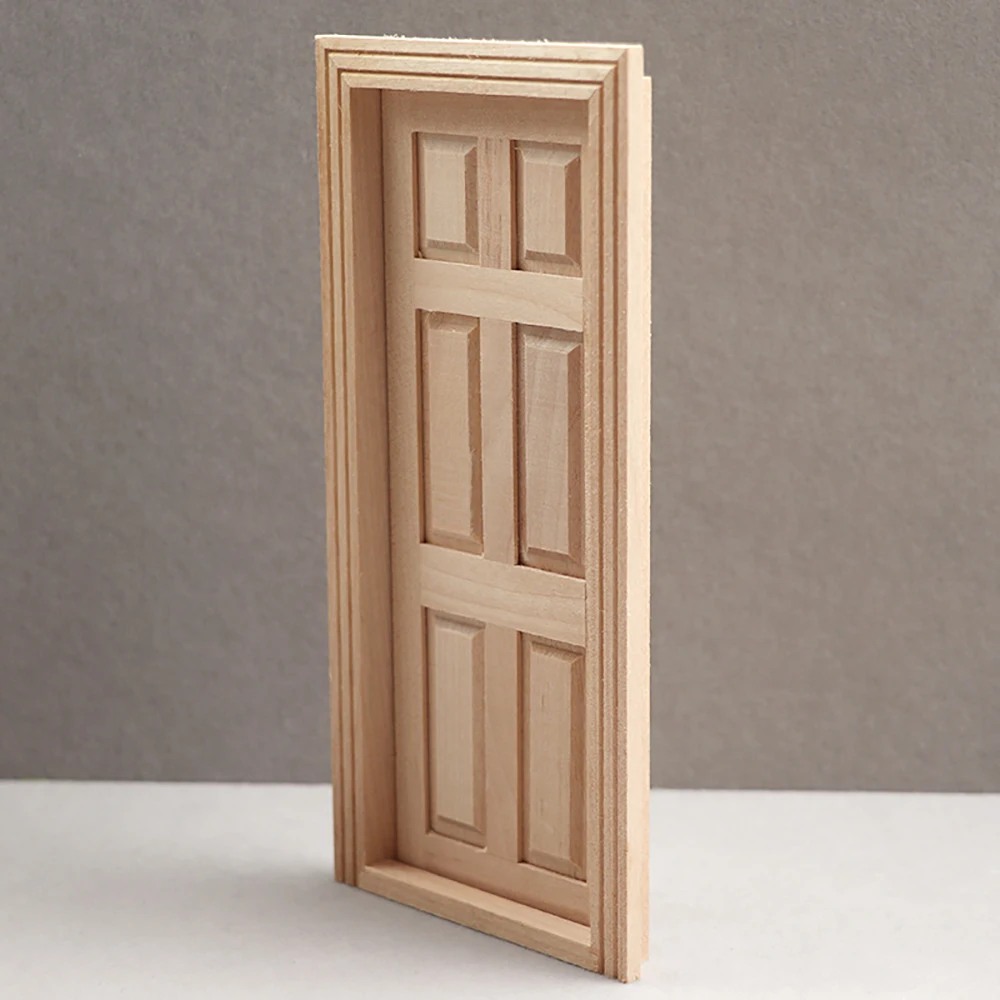 1/12 Dollhouse Miniature ไม้ 6 Lattice ประตูมินิเฟอร์นิเจอร์ของเล่นสําหรับตุ๊กตาอุปกรณ์ House ตกแต่ง ob11 bjd