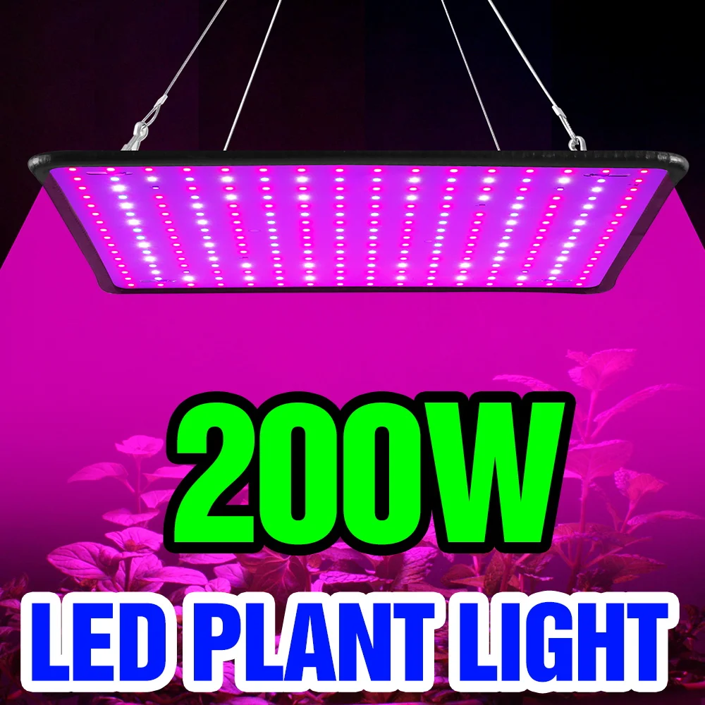 

200 Вт светодиодный светильник для выращивания квантовой доски, полный спектр, лампа для растений, теплица, палатка, интерьер, освещение для выращивания кактуса в горшках с овощами