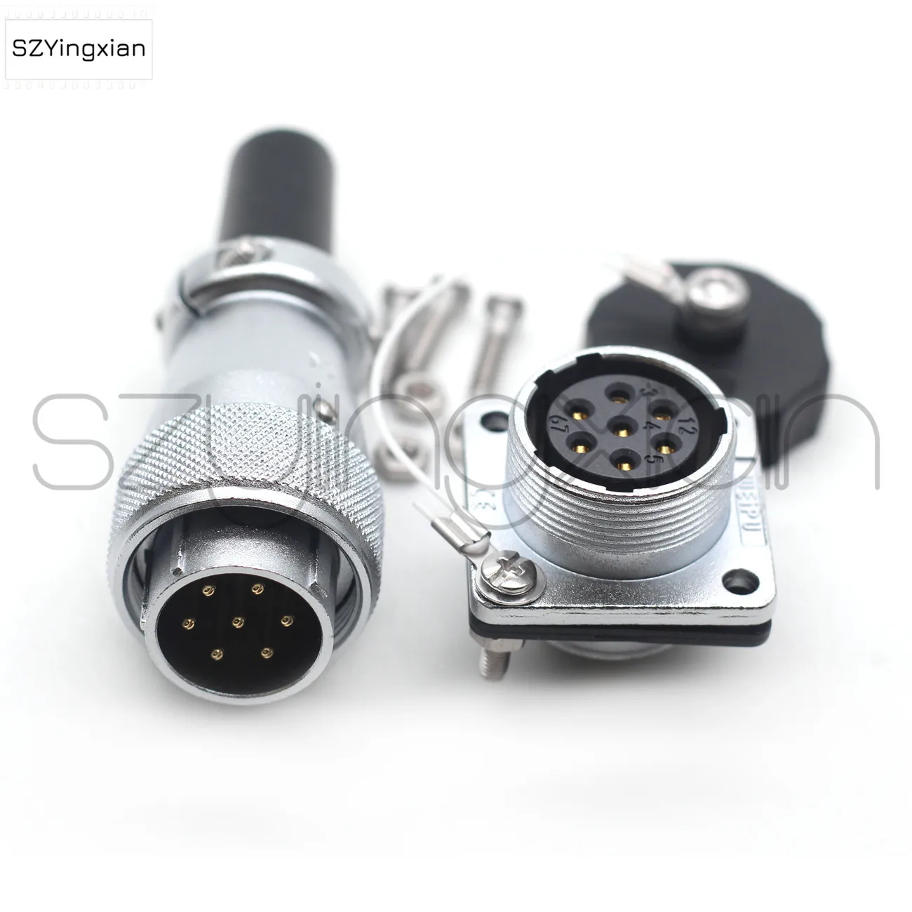 WEIPU WS20 Series 2 3 4 5 7 9 12Pin Male Plug Female Socket M20 Square Panel Mounting Connector Can be Used in Aerospace