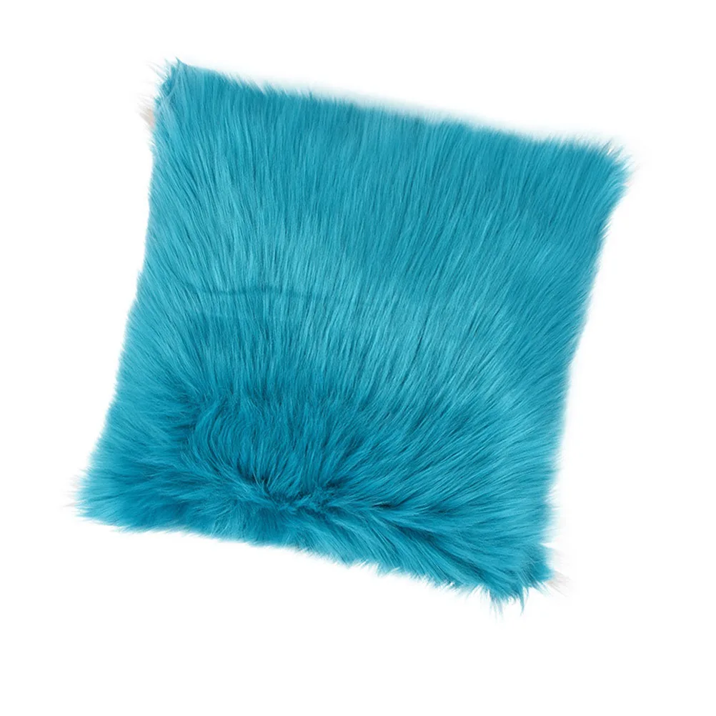 

1Pcs 45x45cm Wool Cushion Cover Minimalist Elegant Design Home Gift Decorative Cushion Cover for New House Blue