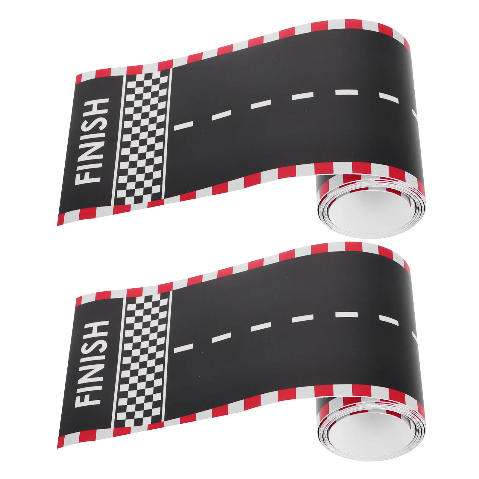 2 Stück Rennstrecken-Klebeband für Kinder Kreative Straßen-Aufkleber Einfach Anzubringen und zu Entfernen Auto-Zubehör Verkehrs-Straßenabziehbilder Rennstrecken-Klebeband