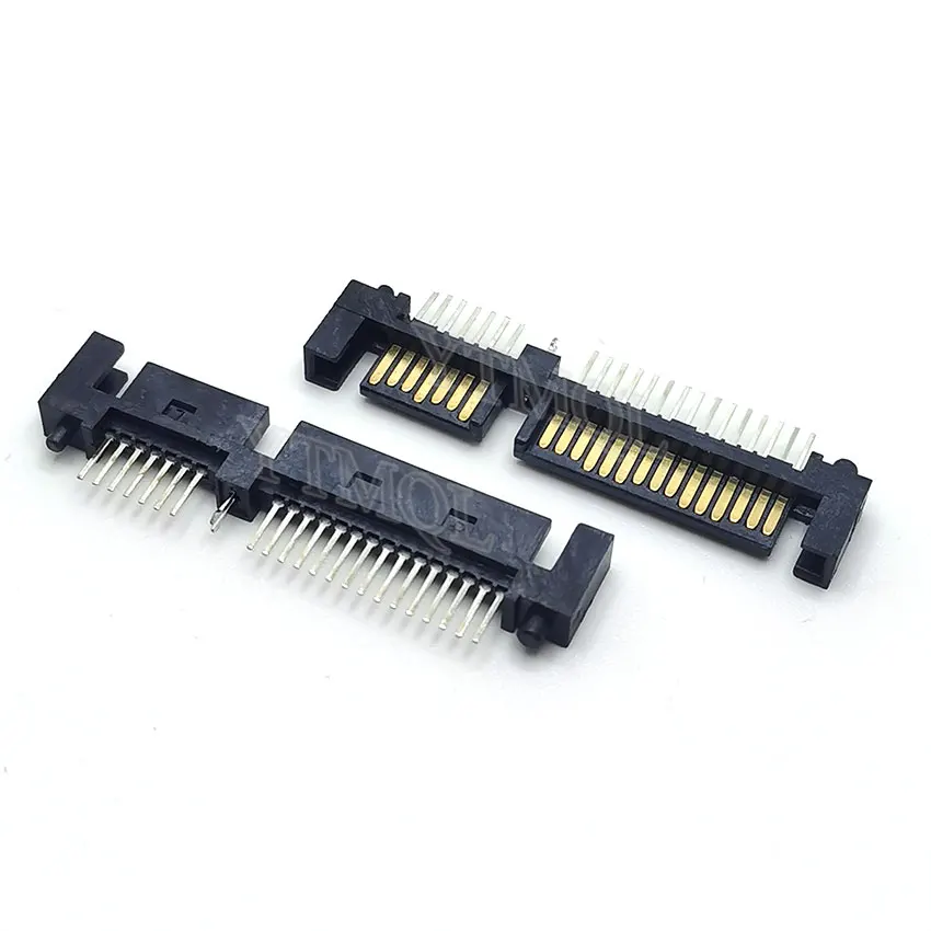 1PCS SATA Connector Male 22Pin 7+15P Hard disk interface Single row straight Pin Connector Socket