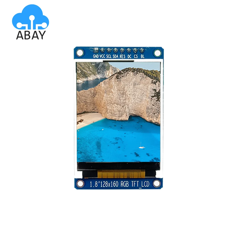 1.8 inch TFT LCD Display Module 128RGBx160 Dots Resolution SPI Serial Interface Module ST7735S Driver for Arduino TFT LCD Screen