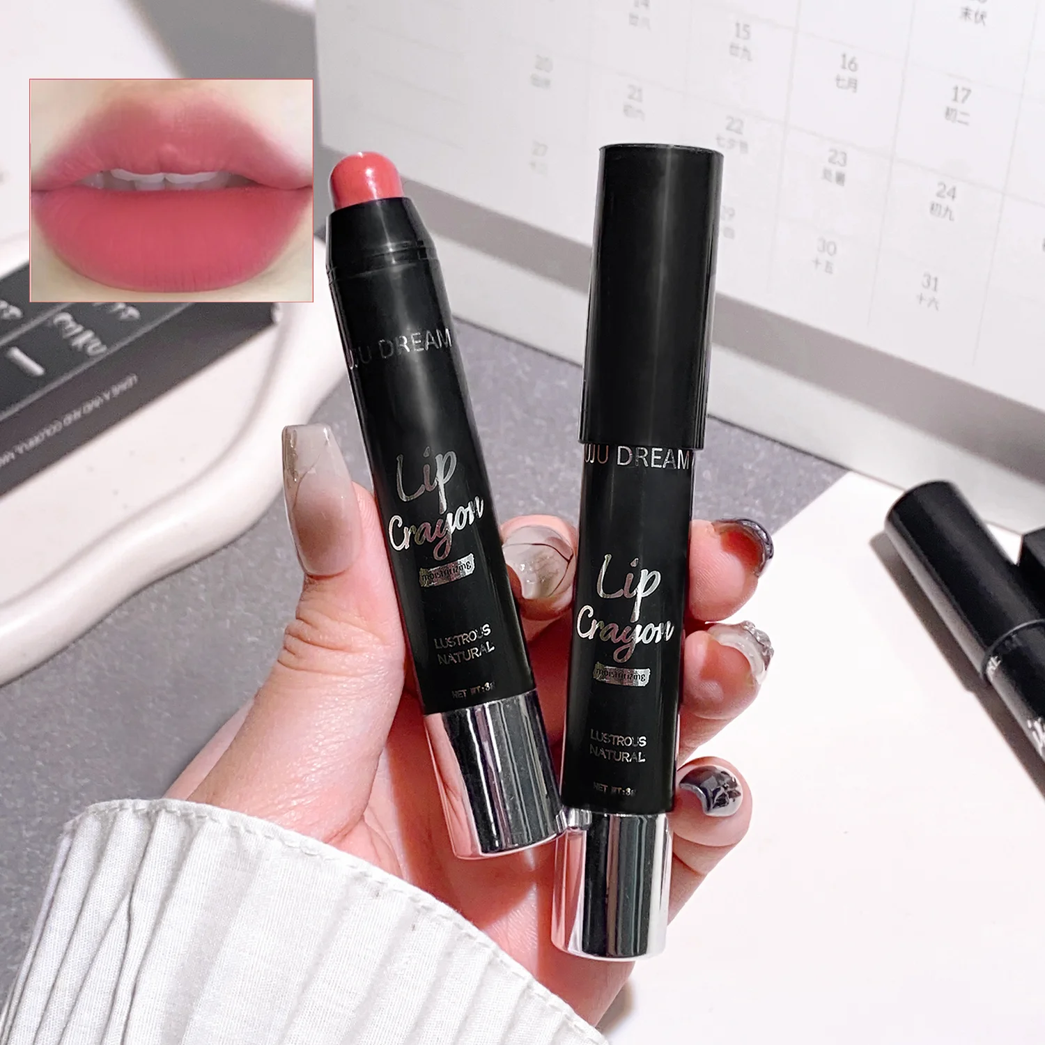 

Бархатная матовая помада-ручка, белая, низкая насыщенность, не выцветает, антипригарная, долговечная, удобная, матовая помада для макияжа губ