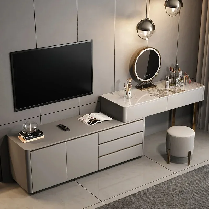 

Makeup Modern Dressing Table Mirror Bedroom Console Cabinet Luxury Dressing Table Mobile Coiffeuse De Chambre Hotel Furniture