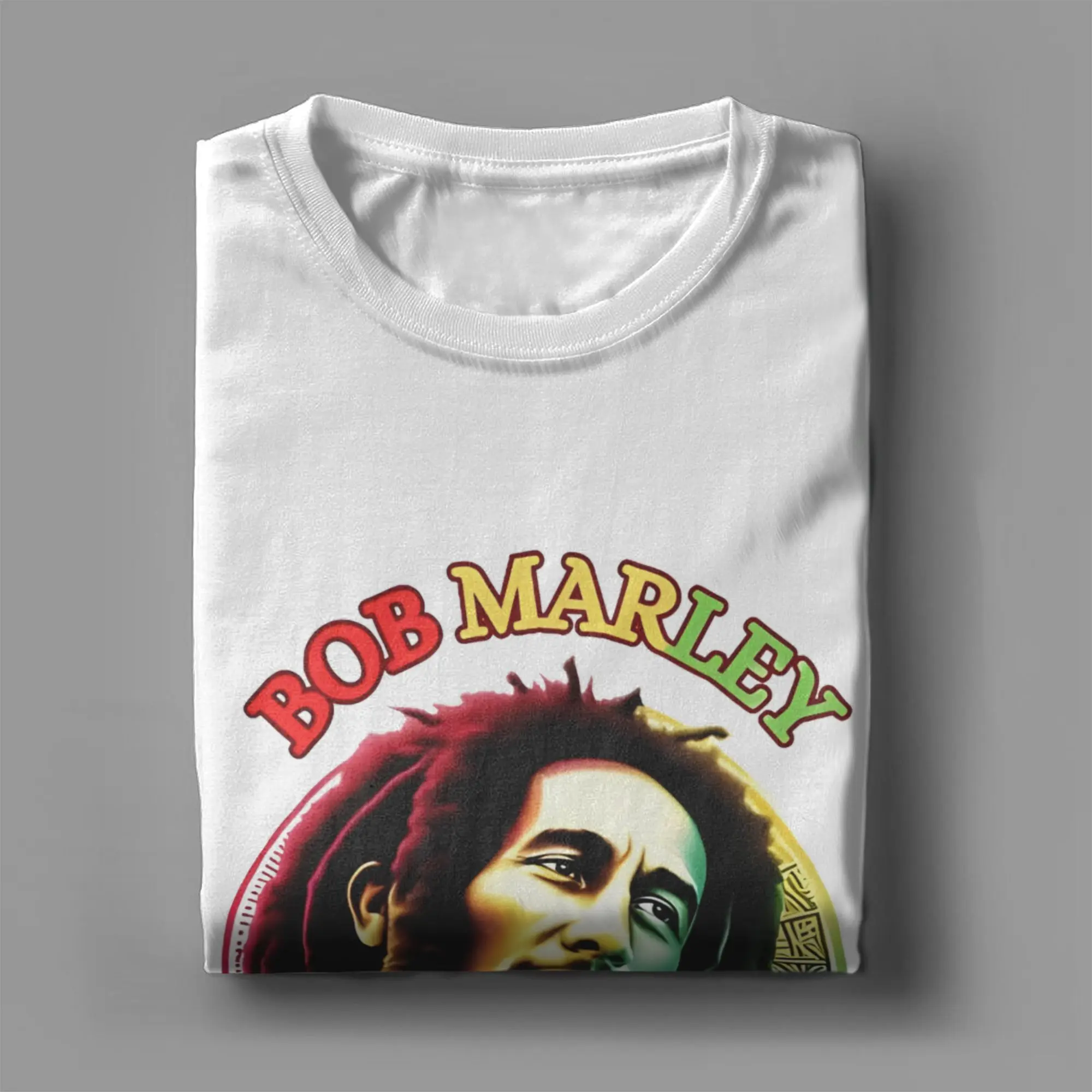 B-Bob Marley-Wailers ONE LOVE Outfit Men Women T Shirt Pure Cotton Tee Print  T-shirt Clothing