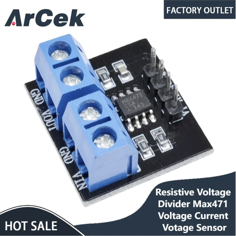 

Resistive Voltage Divider Max471 Voltage Current Votage Sensor Module Current Sensor Board for Arduino Current Voltage Tester