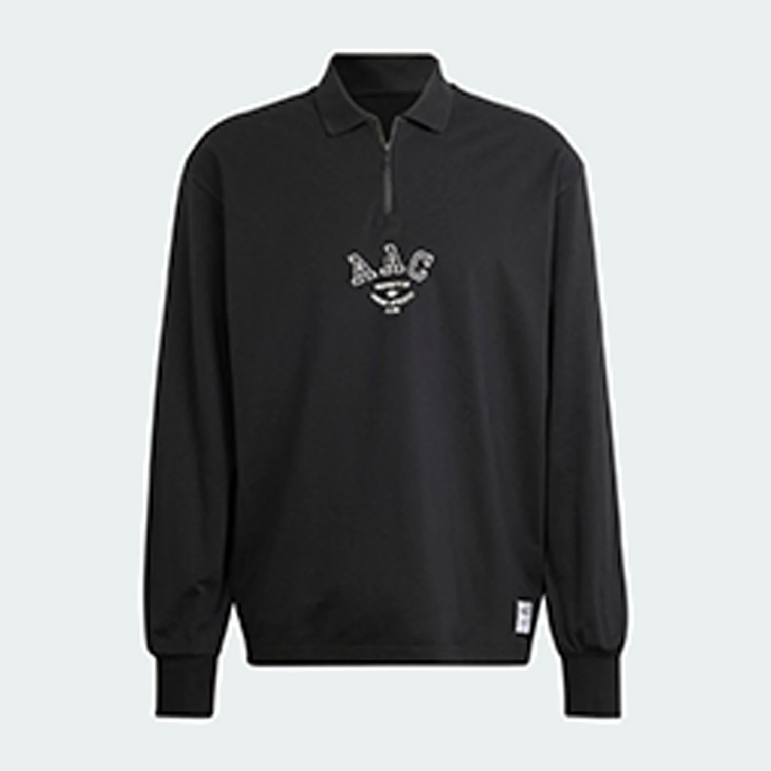 

Adidas Originals Men's Half-zip Polo Collar Long Sleeve T-Shirt HZ0709