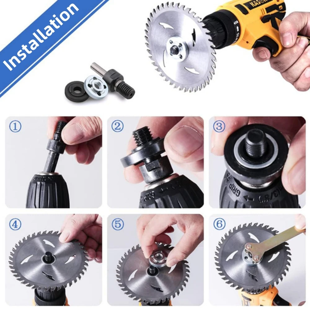 10mm Bohrmaschine Konvertieren Winkelschleifer Metall Pleuel Set-Schleifen Anschluss Adapter Für Trennscheibe Polieren Rad – Detail 6