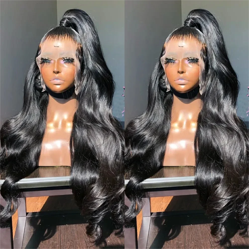 13x4 Body Wave Wig Lace Front Human Hair Wig Pre Plucked 13X6 Glueless Bling Hair Peruvian Remy Transparent 4x4 Lace Closure Wig