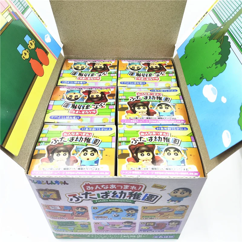 Crayon Shin Chan 6pcs Set Figurines Collection Japanese Cartoon Movie Peripheral The daily routine of kindergarten Series Decora