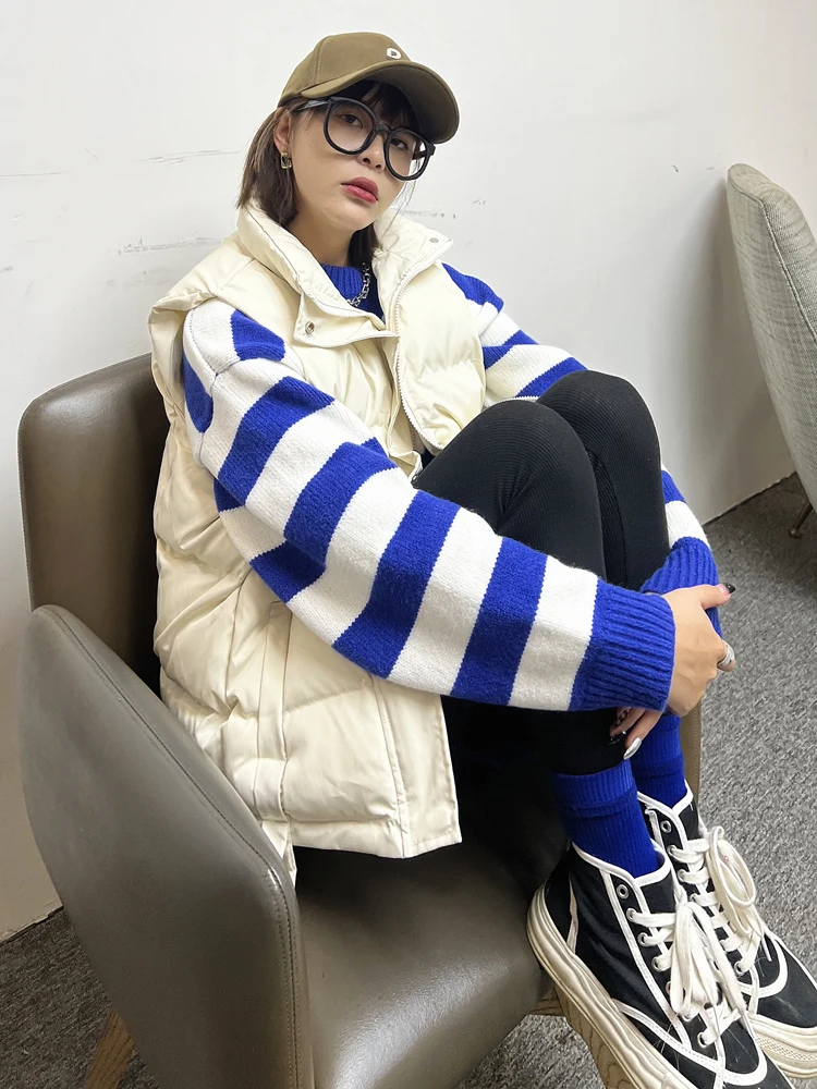 

Женский пуховый жилет с воротником-стойкой, женская верхняя одежда из джета на осень-зиму, хлопок, полиэстер, полиэстер