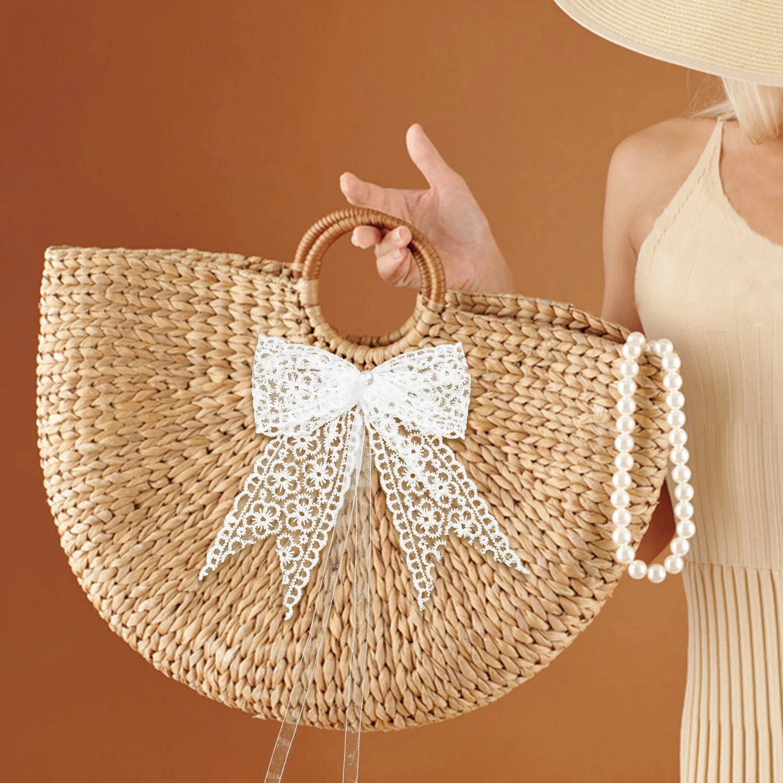 

2Pcs Lace Bows Decorative Mini Bows for Cake Wrapping Party Gift Crafts DIY Ribbon Hair Clips Bow Supplies DIY Bow Decor