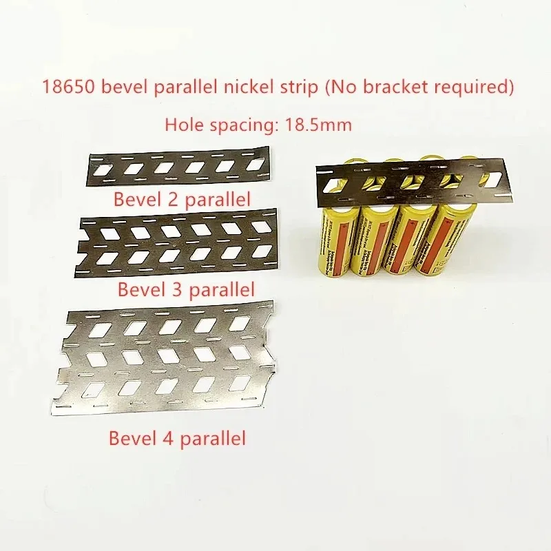 

1Meter Beveled Edge Without Bracket Nickel Strip Center Distance 18.5mm Nickel Sheet Spot Welding 18650 Lithium Batterys