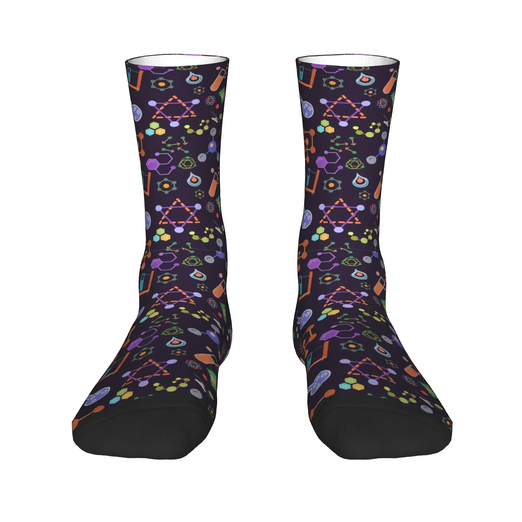 Custom Biology And Chemistry Science Socks Autumn  Stockings Funny Couple Medium Soft Socks Graphic Sports Non Slip Socks