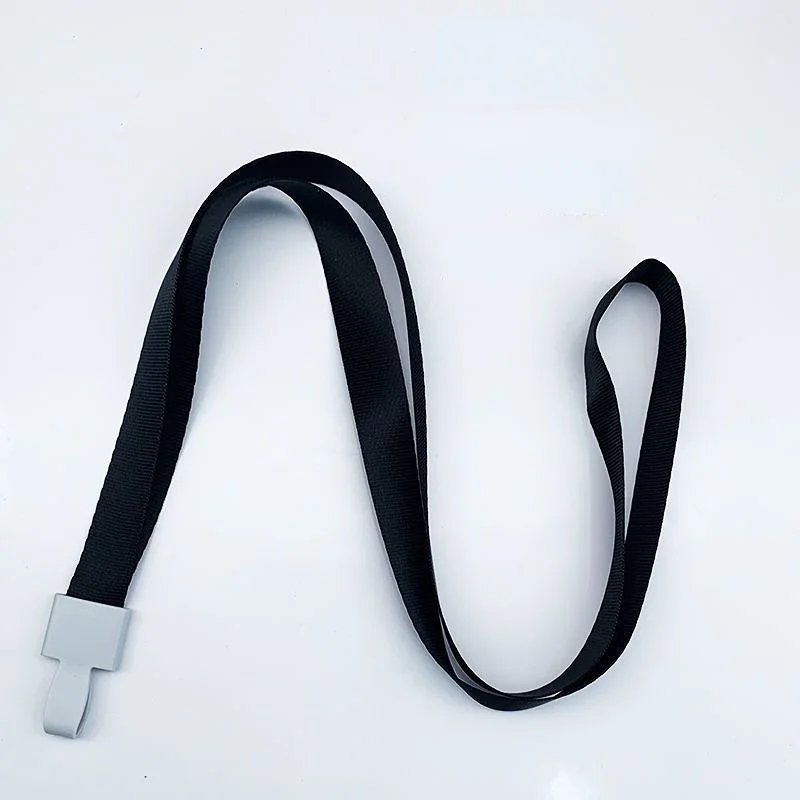 1.5Cm Breedte Nylon Lanyard Voor Id Badge Holder Tag Effen Kleur Neck Strap Pu Leather Pass Toegang Bus Werknemer 'S Card Cover Mouw