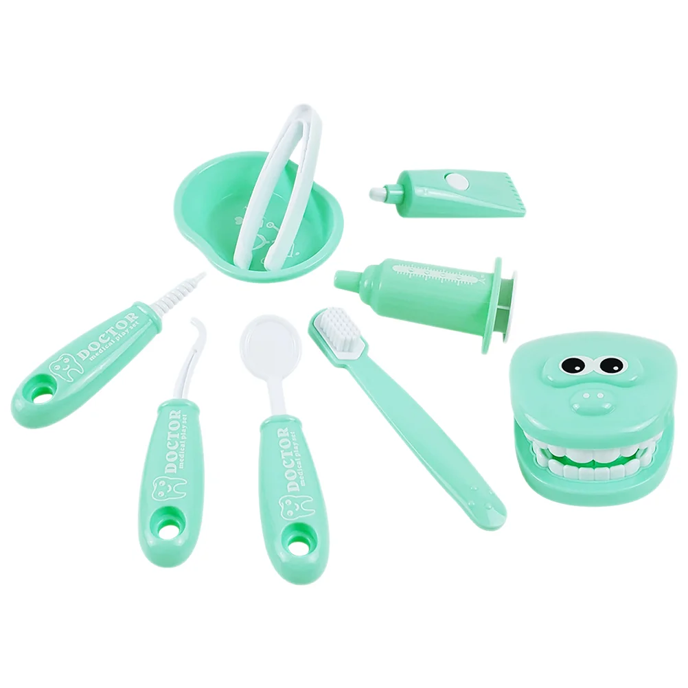 Children's Oral Toys Doctor Kit Dentists Playset Medical Green Tools for Kids Simulation Dental