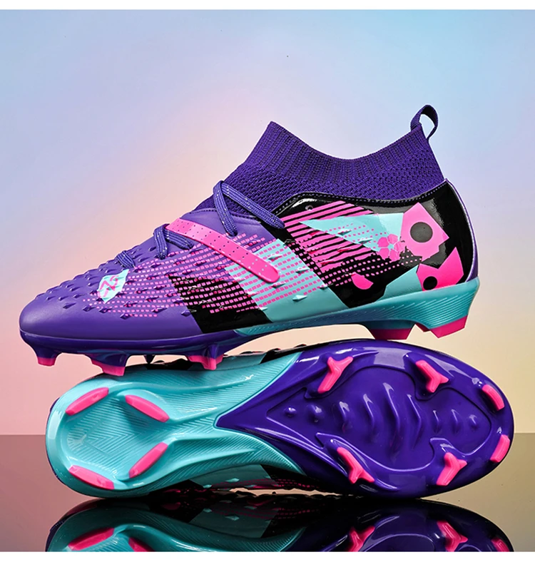 Neue Männer Fußball Schuhe Hochwertige Outdoor Hohe Knöchel Ultraleicht Indoor Fußball Stiefel Nicht-Slip Sport Schuhe Futsal Nicht-Slip – Detail 13