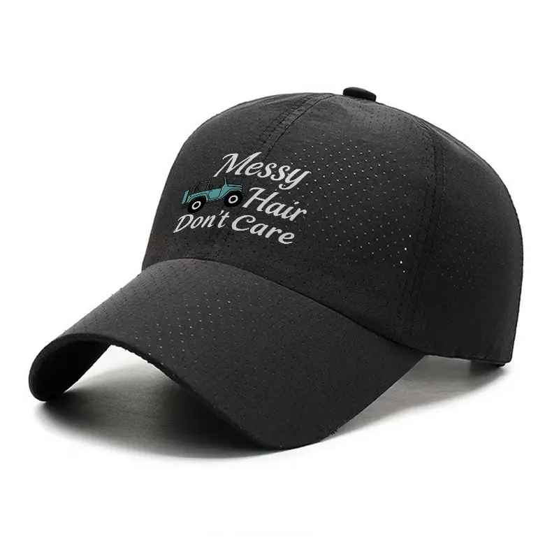 Messy Hair Dont Care Off Road Car Quick Dry Baseball Cap Adjustable Breathable Hat for Women