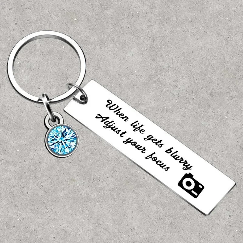 Hot Photographer Keychain When Life Gets Blurry Adjust Your Focus Key Rings Videographer Lover Gift