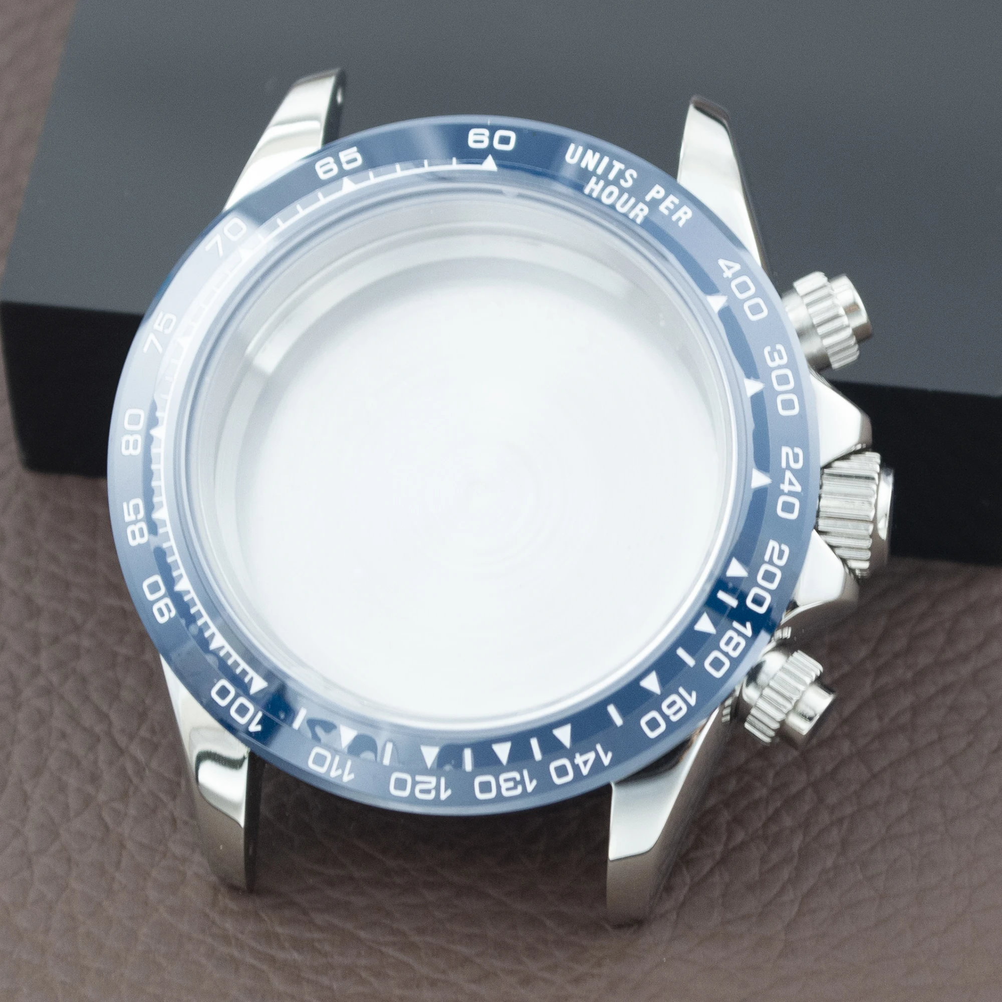 

39mm VK63 Case Watch Case Stainless Steel Watch Strap Fit Daytona VK63 Quartz Movement Men Watch Accessories Fits 20mm Strap