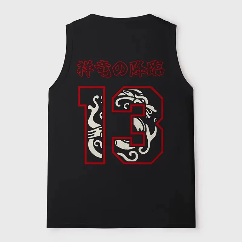 Summer Edition Xiangyun Tiger 3D Printed Men's V-Neck Vest Trendy Fashion Outdoor Sport Leisure Breathable and Quick-Drying Tops